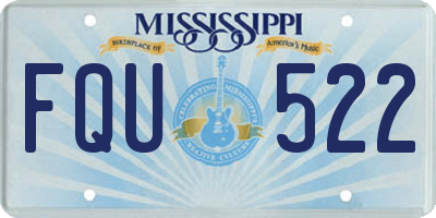 MS license plate FQU522