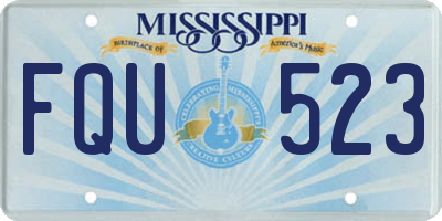 MS license plate FQU523