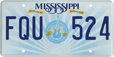 MS license plate FQU524