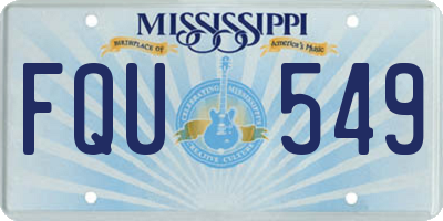 MS license plate FQU549