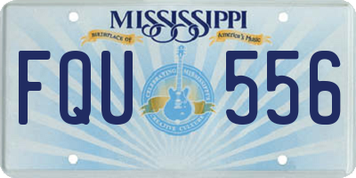 MS license plate FQU556