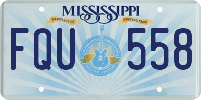 MS license plate FQU558
