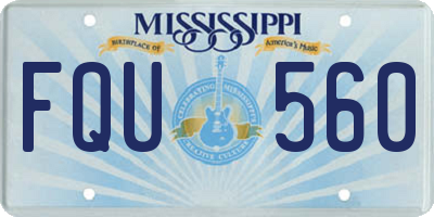 MS license plate FQU560