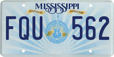 MS license plate FQU562