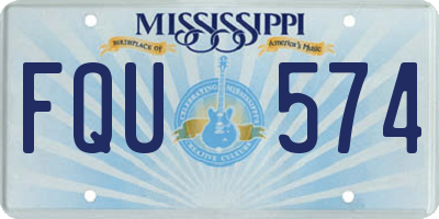 MS license plate FQU574