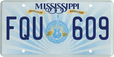 MS license plate FQU609