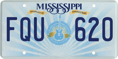 MS license plate FQU620