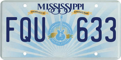 MS license plate FQU633