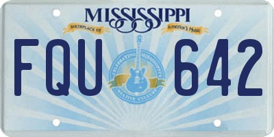 MS license plate FQU642