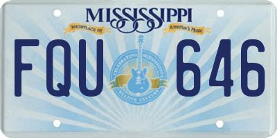 MS license plate FQU646