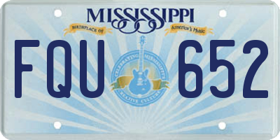 MS license plate FQU652