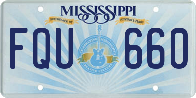 MS license plate FQU660