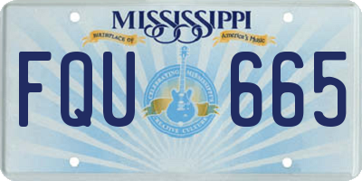 MS license plate FQU665