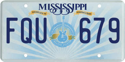 MS license plate FQU679