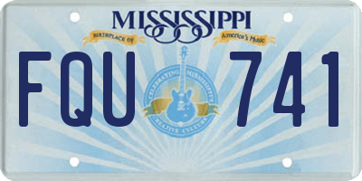 MS license plate FQU741