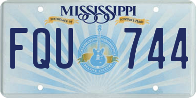 MS license plate FQU744