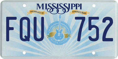 MS license plate FQU752