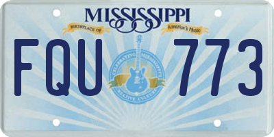 MS license plate FQU773