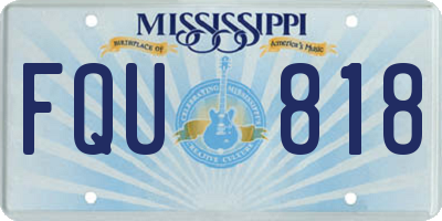 MS license plate FQU818
