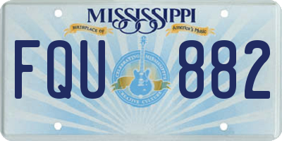 MS license plate FQU882