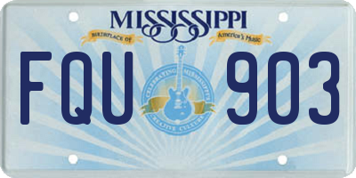 MS license plate FQU903