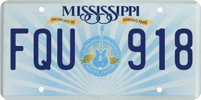 MS license plate FQU918