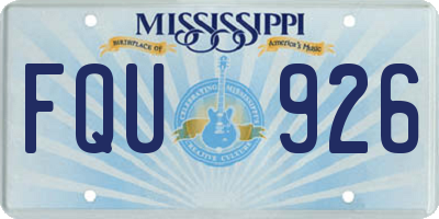 MS license plate FQU926