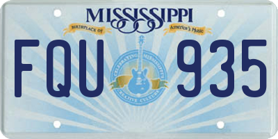 MS license plate FQU935