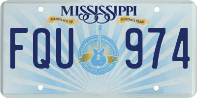 MS license plate FQU974