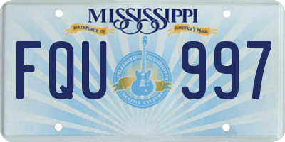 MS license plate FQU997