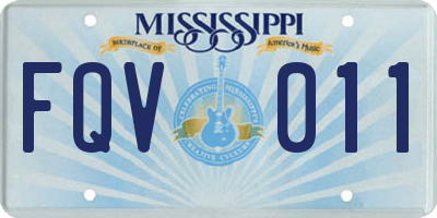 MS license plate FQV011