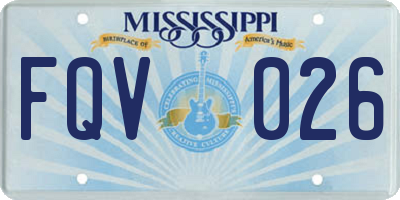 MS license plate FQV026