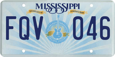 MS license plate FQV046