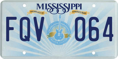 MS license plate FQV064