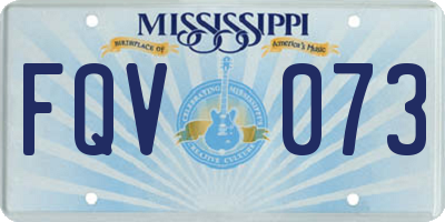 MS license plate FQV073
