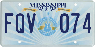 MS license plate FQV074