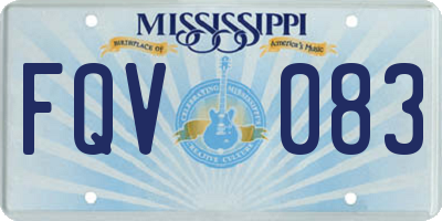 MS license plate FQV083