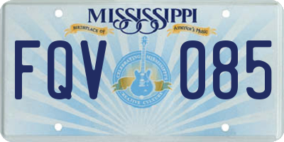 MS license plate FQV085