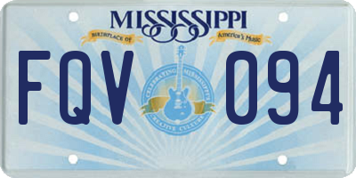 MS license plate FQV094