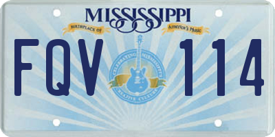 MS license plate FQV114