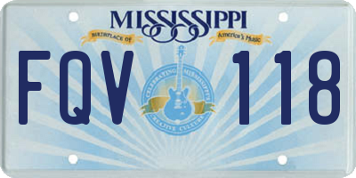 MS license plate FQV118
