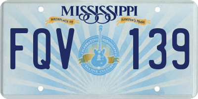 MS license plate FQV139