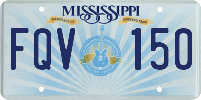 MS license plate FQV150
