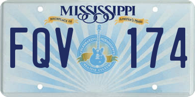 MS license plate FQV174