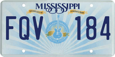MS license plate FQV184