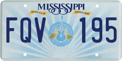 MS license plate FQV195