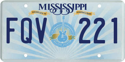 MS license plate FQV221