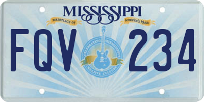 MS license plate FQV234