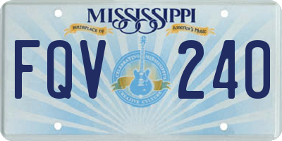 MS license plate FQV240