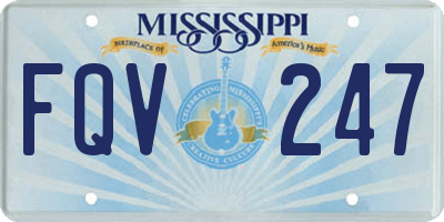 MS license plate FQV247
